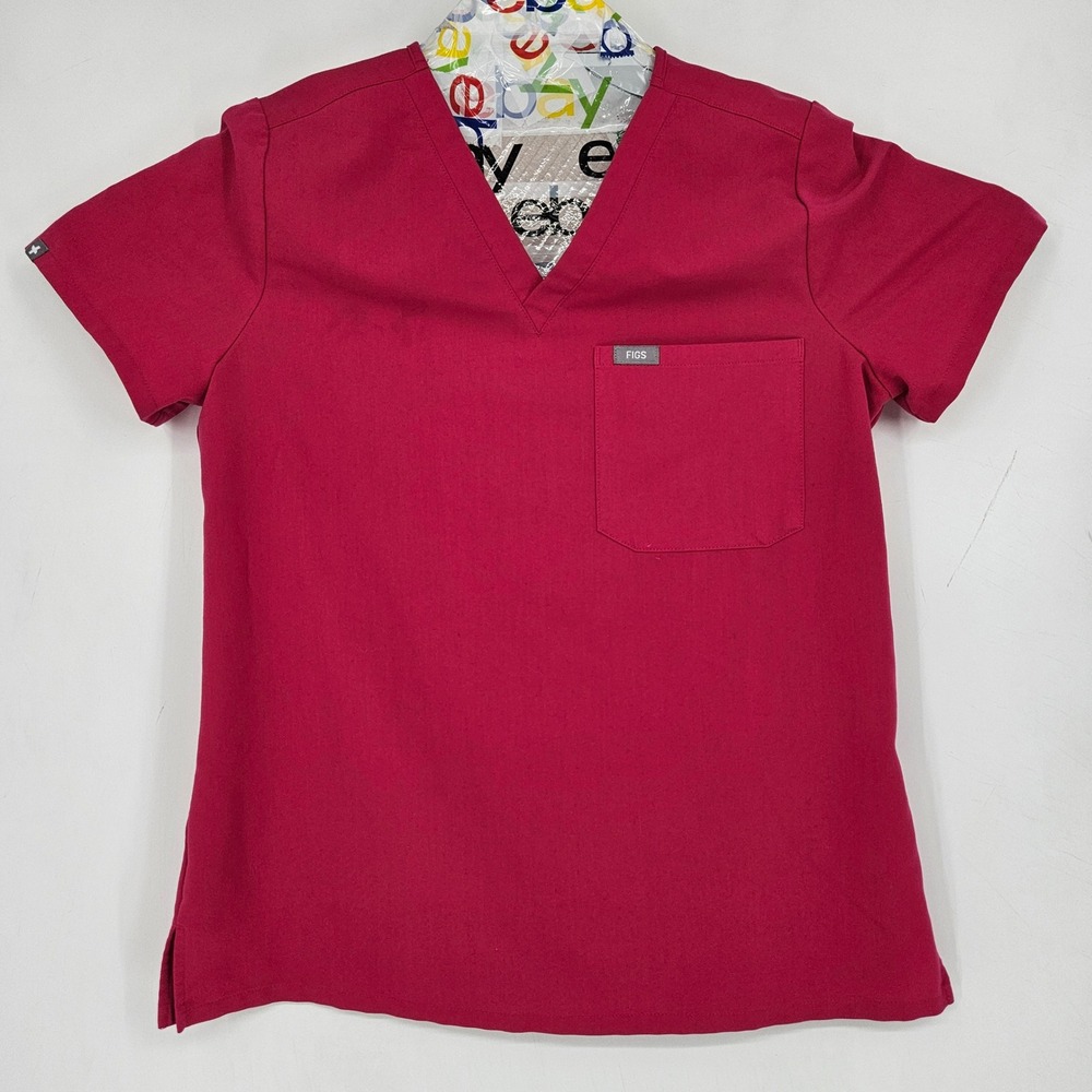Figs Scrub Top Womens Small Catarina One Pocket Ultra Rose Pink Uniforms